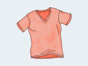 Camiseta de cuello en V
