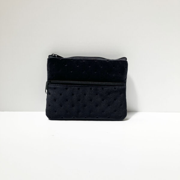 Monedero terciopelo acolchado negro