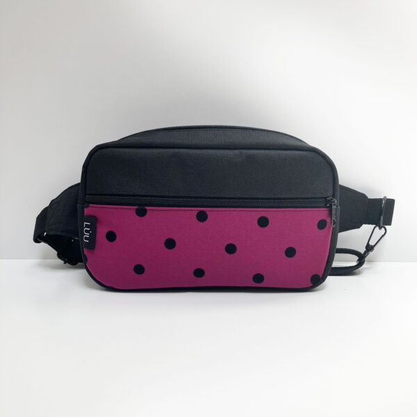 Riñonera PACK BAG L rosa lunares